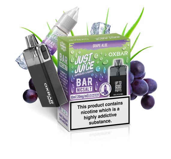 Just Juice - X Oxbar RRB - Grape Aloe - Hybrid System (6000 Puffs) Just Juice - X Oxbar RRB - Grape Aloe - Hybrid System (6000 Puffs)