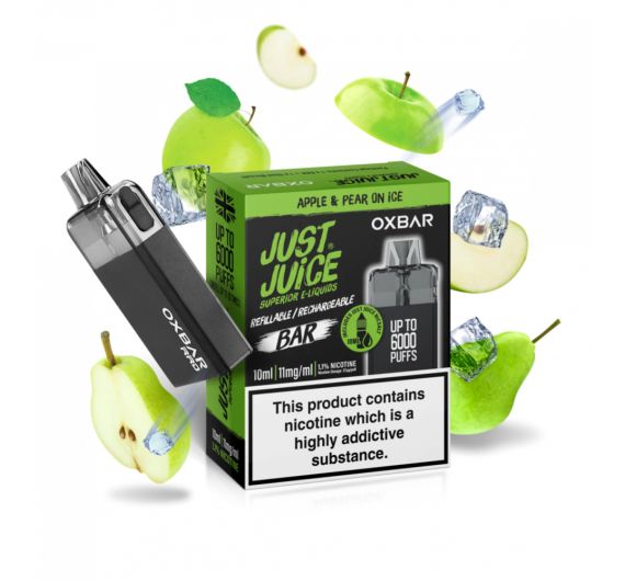 Just Juice - X Oxbar RRB - Apple & Pear on Ice - POD System (6000 Puff) 11 mg