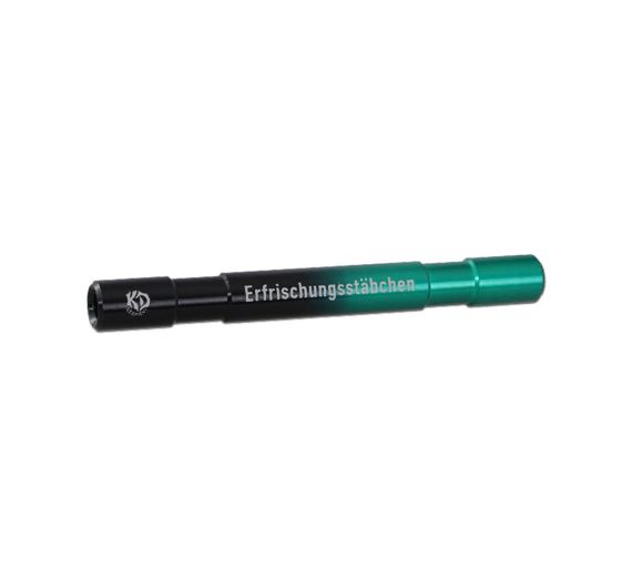 KD - Aluminium Snorter - Refreshing Stick - Two-Tone Black/Turquoise