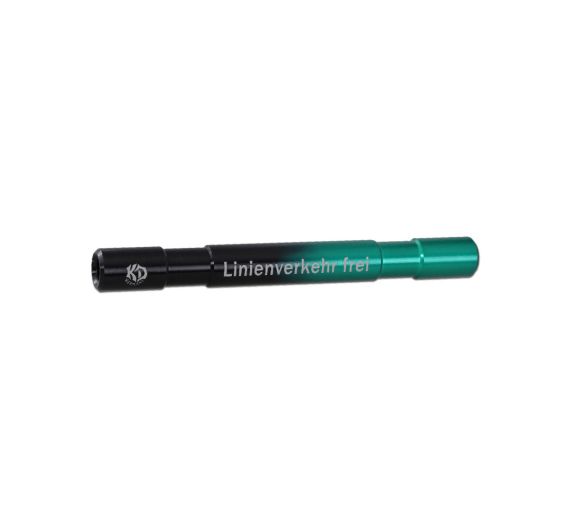 KD - Aluminium Snorter - All Lines Clear - Two-Tone Black/Turquoise