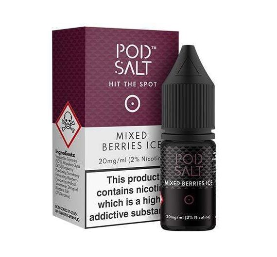 Pod Salt - Mixed Berries Ice - 10ml Nic Salt E-liquid (20mg)