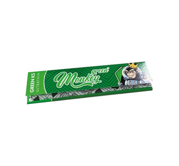 Monkey King - Green KS Slim Rolling Papers - Chlorine-Free
