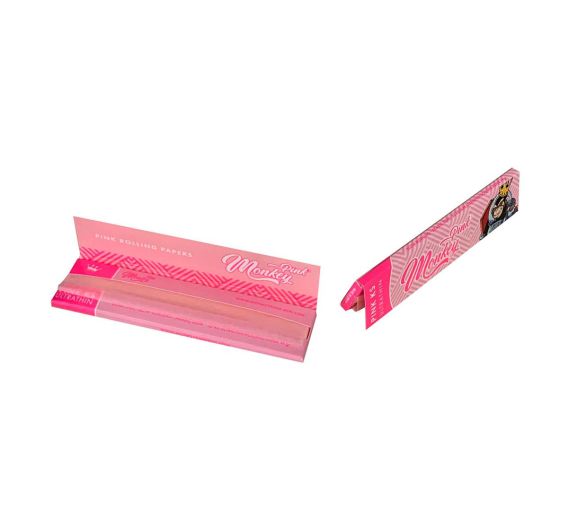 Monkey King - Pink Chlorine-Free KS Slim Rolling Papers