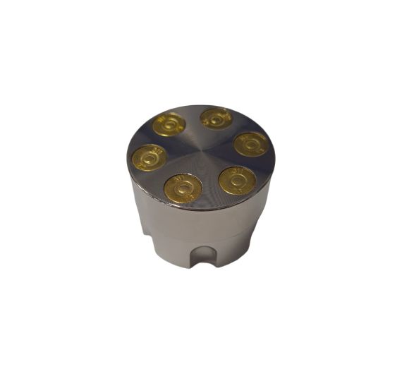 Novelty Grinder - Bullet Chamber (2") - Silver Novelty Grinder - Bullet Chamber (2") - Silver