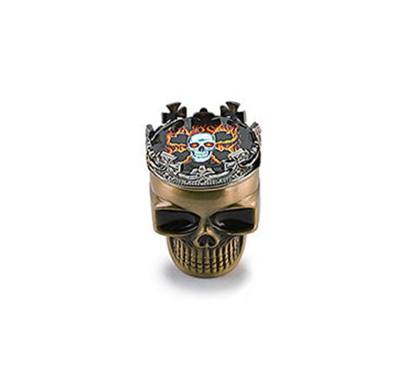 Novelty Grinder - Crowned Skull (2") - Bronze Novelty Grinder - Crowned Skull (2") - Bronze