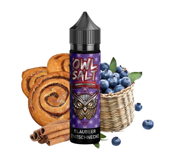 OWL Salt - Blueberry Cinnamon Roll - 10/60ml Longfill Concentrate OWL Salt - Blueberry Cinnamon Roll - 10/60ml Longfill Concentrate