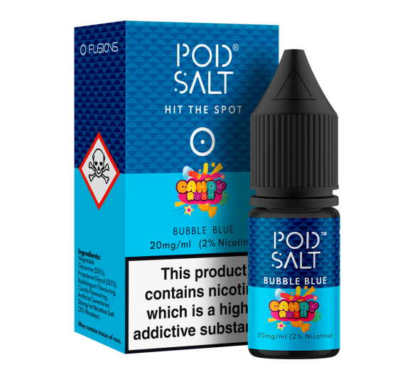 Pod Salt Fusion - Bubble Blue - 10ml Nic Salt E-liquid (20mg)