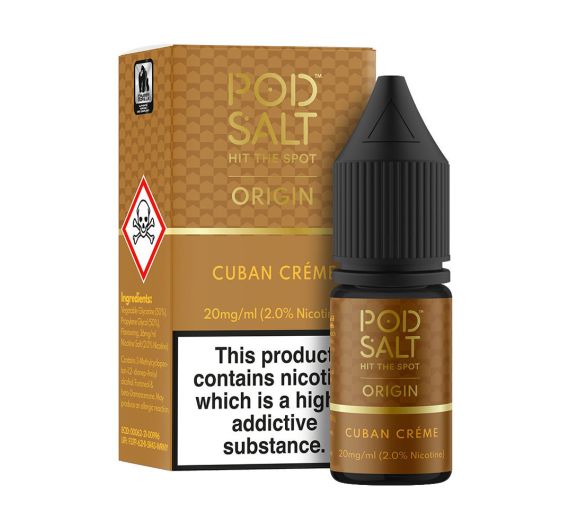 Pod Salt - Cuban Creme - 10ml Nic Salt E-liquid (20mg)