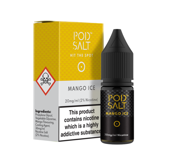 Pod Salt - Mango Ice - 10ml Nic Salt E-liquid (20mg) Pod Salt - Mango Ice - 10ml Nic Salt E-liquid (20mg)