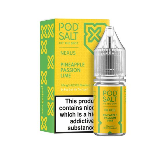 Pod Salt Nexus - Pineapple Passion Lime - 10ml E-liquid (Nic Salt) Pod Salt Nexus - Pineapple Passion Lime - 10ml E-liquid (Nic Salt)