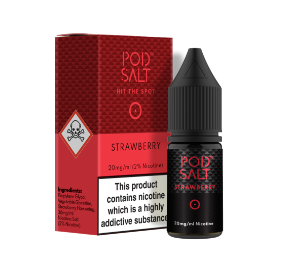 Pod Salt - Strawberry - 10ml Nic Salt E-liquid (20mg) Pod Salt - Strawberry - 10ml Nic Salt E-liquid (20mg)
