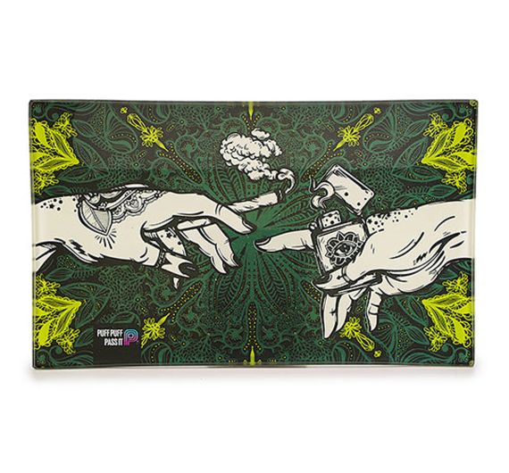 Puff Puff Pass It - Glass Mixing Tray - Green