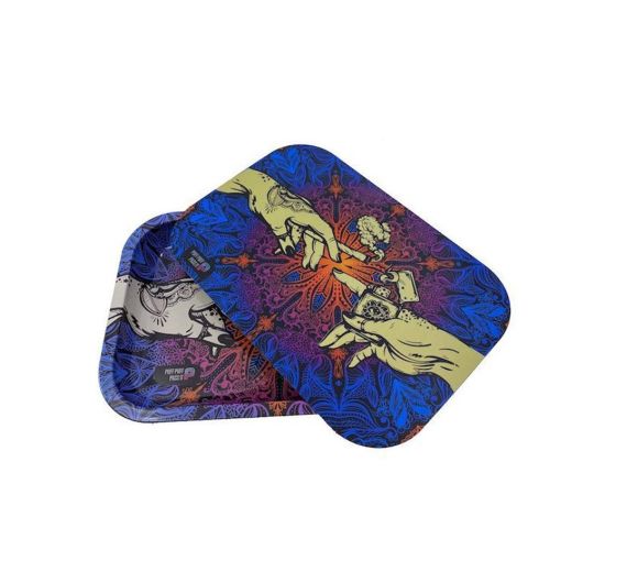 Puff Puff Pass It - Mixing Tray - Metal Tray with Lid - Blue Puff Puff Pass It - Mixing Tray - Metal Tray with Lid - Blue