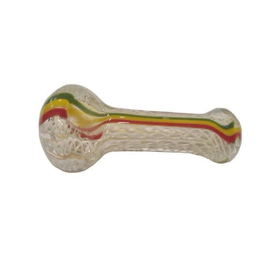 Rasta Striped Glass Pipe