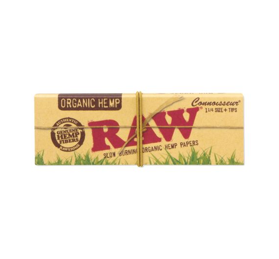 RAW - Organic Hemp Connoisseur KSS Rolling Papers with Tips