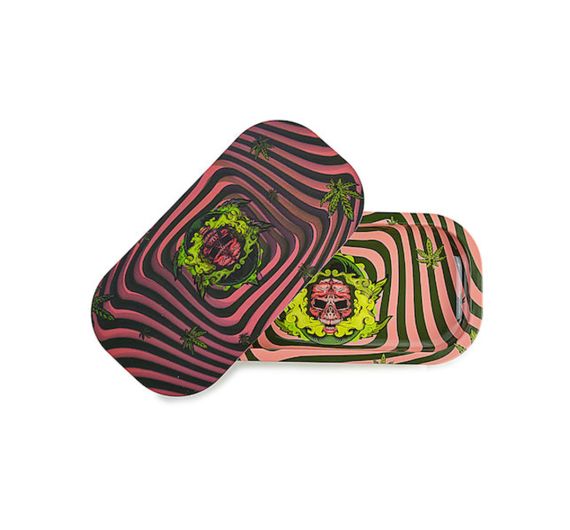 Holographic Metal Mixing Tray - Skull - Slim