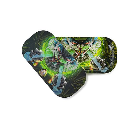 Holographic Metal Mixing Tray - Creepy Face - Slim Holographic Metal Mixing Tray - Creepy Face - Slim