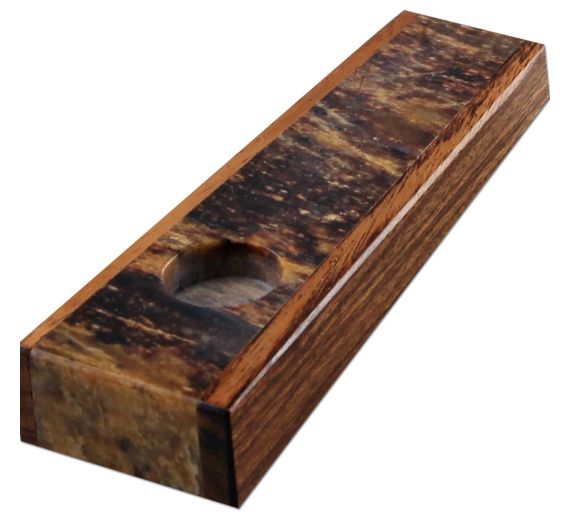 Soapstone & Sheesham Wood Pipe - Brown/Black Soapstone & Sheesham Wood Pipe - Brown/Black