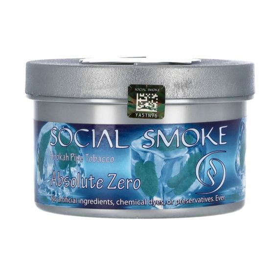 Social Smoke - Absolute Zero - 250g - Shisha Tobacco Social Smoke - Absolute Zero - 250g - Shisha Tobacco