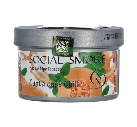 Social Smoke - Cantaloupe Chill - 100g - Shisha Tobacco Social Smoke - Cantaloupe Chill - 100g - Shisha Tobacco