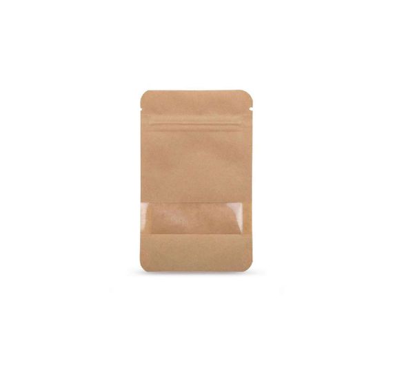 Kraft Paper Stand-Up Pouch with Window for 100ml Kraft Paper Stand-Up Pouch with Window for 100ml