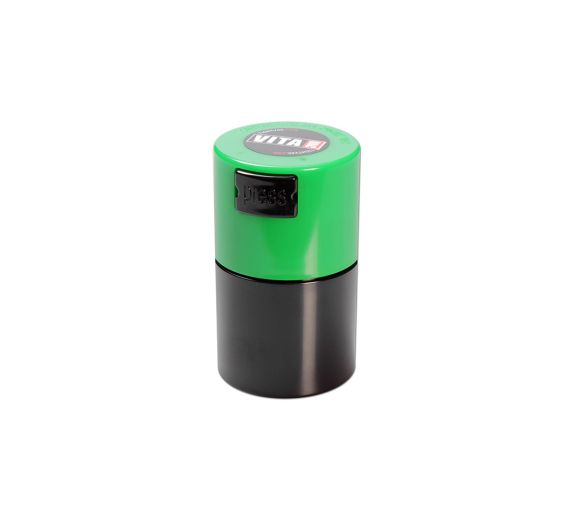 Tightpac - Vitavac Vacuum Container 0.06 L/20 g - Black/Green Tightpac - Vitavac Vacuum Container 0.06 L/20 g - Black/Green
