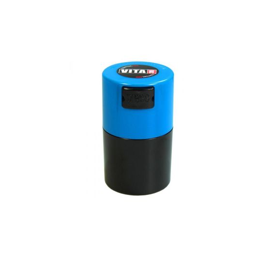 Tightpac - Vitavac Vacuum Container 0.06 L/20 g - Black/Light Blue Tightpac - Vitavac Vacuum Container 0.06 L/20 g - Black/Light Blue