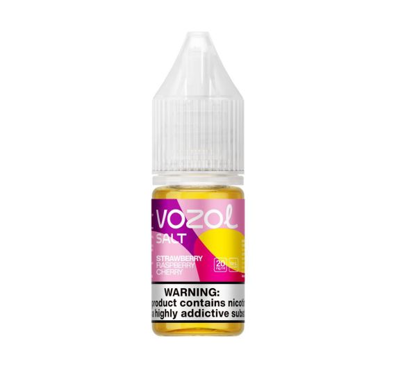 Vozol E-liquids - Strawberry Raspberry Cherry - 10ml Nic Salt E-liquid (20mg) Vozol E-liquids - Strawberry Raspberry Cherry - 10ml Nic Salt E-liquid (20mg)