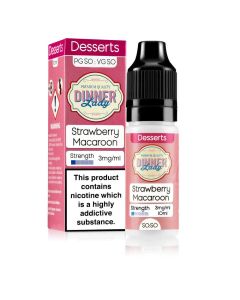 Dinner Lady 50/50 - Strawberry Macaroon - 10ml E-liquid Dinner Lady 50/50 - Strawberry Macaroon - 10ml E-liquid