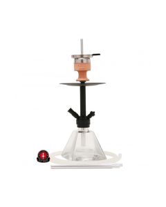 Amy Deluxe - Falcon 652 - Black/Transparent - 2-Hose Shisha Amy Deluxe - Falcon 652 - Black/Transparent - 2-Hose Shisha