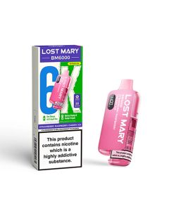 Lost Mary BM6000 - 20mg - Hybrid System Strawberry Raspberry Cherry Ice Lost Mary BM6000 - 20mg - Hybrid System Strawberry Raspberry Cherry Ice