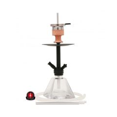Amy Deluxe - Falcon 652 - Black/Transparent - 2-Hose Shisha Amy Deluxe - Falcon 652 - Black/Transparent - 2-Hose Shisha