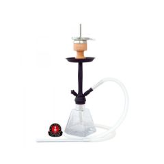 Amy Deluxe - I need u 038 - Black/Transparent - 2-Hose Shisha Amy Deluxe - I need u 038 - Black/Transparent - 2-Hose Shisha