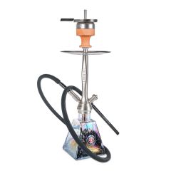 Amy Deluxe - I need u 038R - Nickel/Black - 2-Hose Shisha Amy Deluxe - I need u 038R - Nickel/Black - 2-Hose Shisha