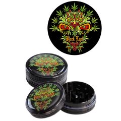 Black Leaf - 2-Piece Black Skull Grinder Black Leaf - 2-Piece Black Skull Grinder