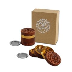 Black Leaf - Maori 4-Piece Grinder - Aluminium/Wood Black Leaf - Maori 4-Piece Grinder - Aluminium/Wood