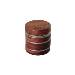 Black Leaf - 4-Piece Silver Aluminium/Walnut Wood Grinder Black Leaf - 4-Piece Silver Aluminium/Walnut Wood Grinder