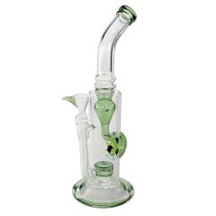 Black Leaf - Glass Bong - Recycler Drum Perc Black Leaf - Glass Bong - Recycler Drum Perc