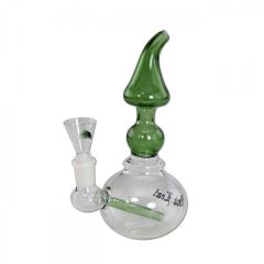 Black Leaf - Glass Bubbler - Green Black Leaf - Glass Bubbler - Green