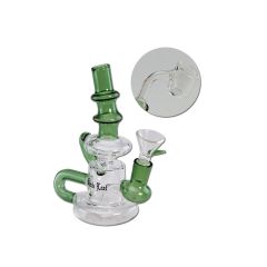 Black Leaf - Glass Bubbler - Oil & Herbs/Green Black Leaf - Glass Bubbler - Oil & Herbs/Green