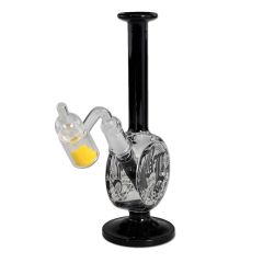 Black Leaf - In Weed We Trust - Dab Rig Bong - Oil/Black Black Leaf - In Weed We Trust - Dab Rig Bong - Oil/Black