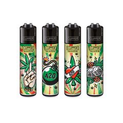 Clipper - 420 TATTOO Lighters - Assorted Clipper - 420 TATTOO Lighters - Assorted