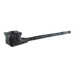 Patterned Black Ebony - Wooden Pipe Patterned Black Ebony - Wooden Pipe