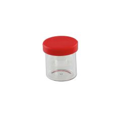 Clear Glass Jar with Silicone Lid 10ml Red Clear Glass Jar with Silicone Lid 10ml Red