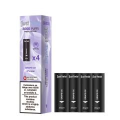 Just Twist 3000 - NS20mg - Kartuschen Grape Ice Just Twist 3000 - NS20mg - Kartuschen Grape Ice