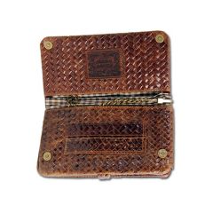 Kavatza - Woven Havana Brief / Leather Tobacco Pouch L Kavatza - Woven Havana Brief / Leather Tobacco Pouch L