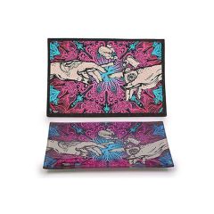 Puff Puff Pass It - Mat and Glass Tray - Pink Puff Puff Pass It - Mat and Glass Tray - Pink