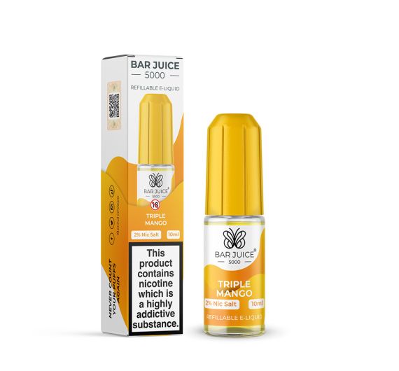 Bar Juice 5000 - Triple mangue - E-liquide 10 ml (Sels de nicotine) Bar Juice 5000 - Triple mangue - E-liquide 10 ml (Sels de nicotine)