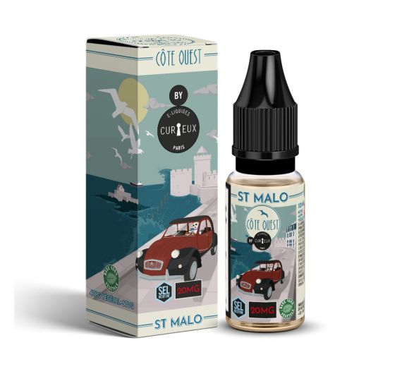 Curieux Côte Ouest - St Malo - E-liquide 10 ml (Sels de nicotine)