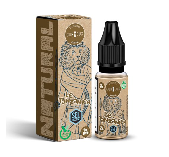Curieux Natural - Le Tanzanien - E-liquide 10 ml (Sels de nicotine)